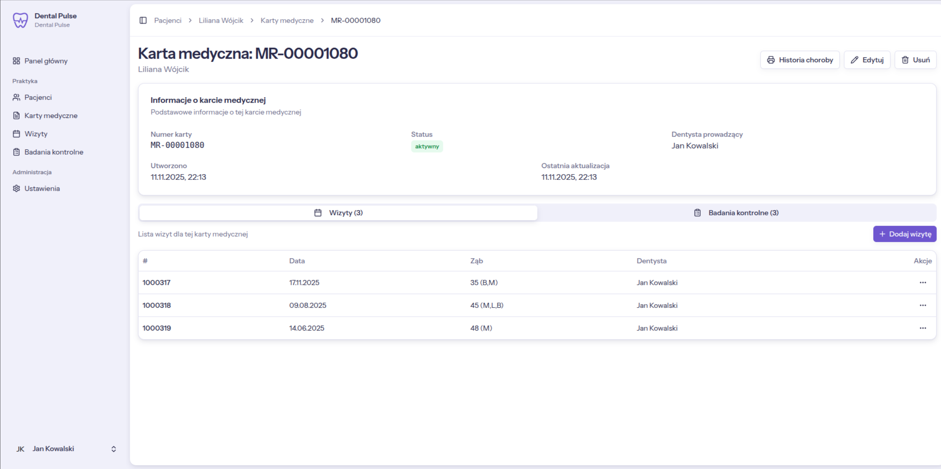 Dental Pulse - System zarządzania gabinetem stomatologicznym
