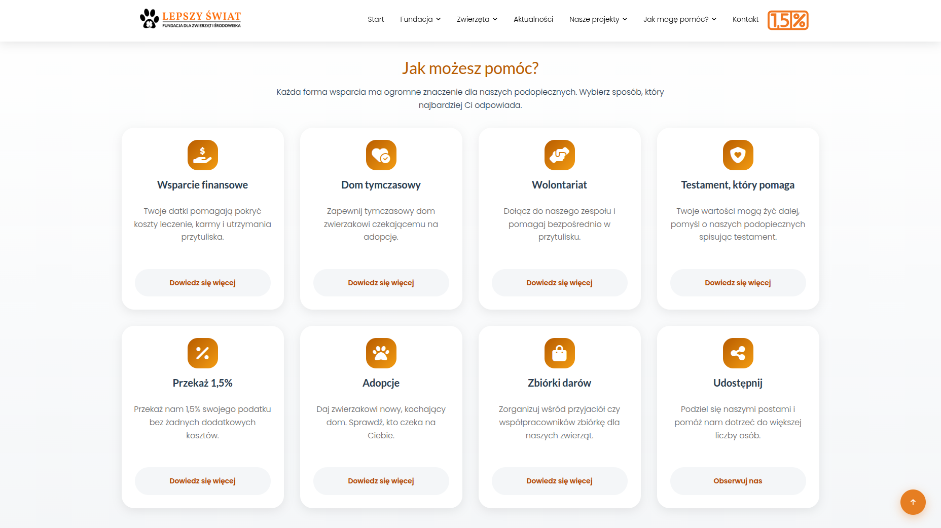 Fundacja Lepszy Świat - Strona dla organizacji pozarządowej